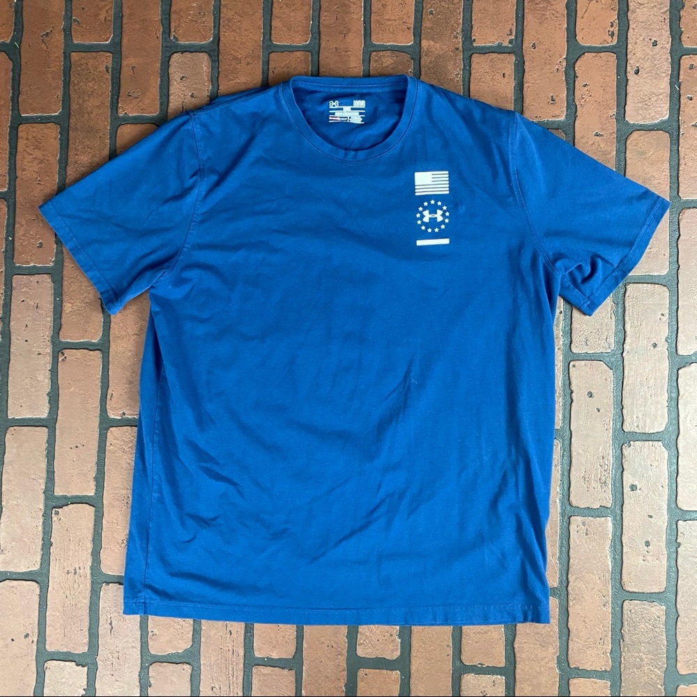 Under Armour 50 Strong Freedom T-Shirt Heat Gear Men’s Large